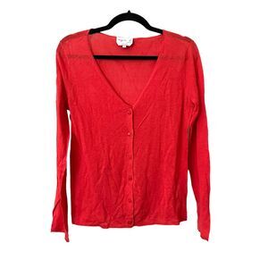 AGNES B Silk/Linen Buttoned Lightweight‎ Cardigan Sz 3 (US 10)